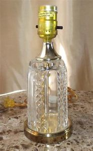 Vintage Cut Glass Crystal Table Lamp Small Desk Bedside Sold by  Roebuck