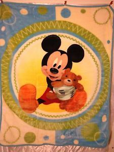 New Soft Plush Childrens Throw Blankets Child Blanket Mickey Mouse Bear 43x55in