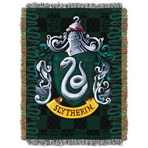 Harry Potter Slytherin Woven Tapestry Throw Blanket