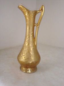 Bel Terr China Bud Vase Pitcher 22 KT Gold Never Used