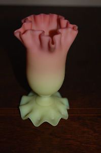 Mount Washington or Webb Glass Burmese Small Flower Bud Vase