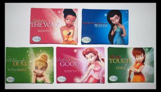 Disney Fairies Tinkerbell Set of 5 Canvas Pictures Bedroom Girls