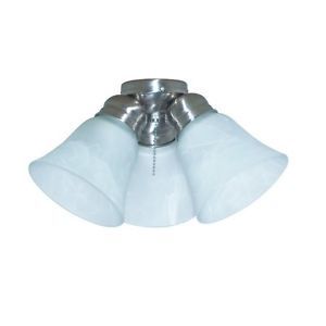 Harbor Breeze 3 Light Brushed Nickel Ceiling Fan Light Kit w Bell Shade