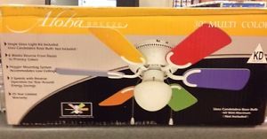Aloha Breeze 30" Multi Color Ceiling Fan with Light Kit