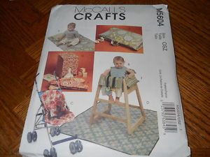 McCalls Pattern M5604 Baby Items Bibs Stoller Liner Mats High Chair Cover Etc