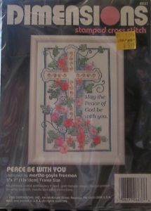 New Dimension Stamped Cross Stitch Peace Christian Religious Kit