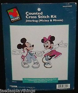 Disney Mickey Unlimited Jitterbug Minnie Dancing Cross Stitch Kit