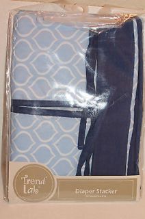 Trend Lab Blue Corduroy Light Blue Percale Diaper Stacker Jungle 123 New