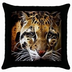 New Set of 2 New Black Sexy Leopard Print Bed Cushion Throw Pillow Case Covers