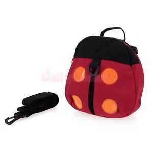 2 in 1 Ladybug Baby Toddler Kids Child Safety Harness Straps Leash Backpack Bag