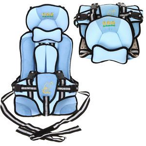 Portable Baby Kids Infant Car Safety Booster Seat Cover Harness Cushion Blue