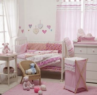 Pink Ruffles 4 PC Baby Girl Crib Bedding Set