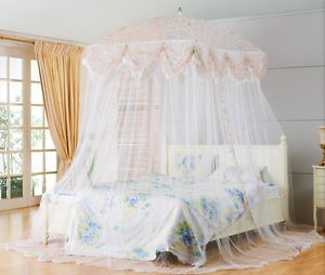 Mosquito Net Bed Canopy Flower Princess Bedding Fits Twin Queen King