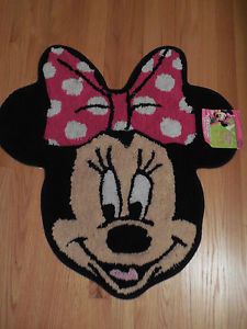 Disney Minnie Mouse Bow tique Rug Bedroom or Bath Mat Bathroom New