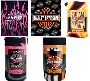 Harley Davidson 50 x 60 Fleece Throw Blanket