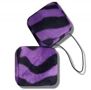 Purple Black Zebra Dice Car Truck SUV Accessories to Match Seat Covers