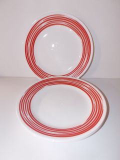 Corelle for Joy Mangano Strokes of Color Set of 4 Premier Dinner Plates Red New