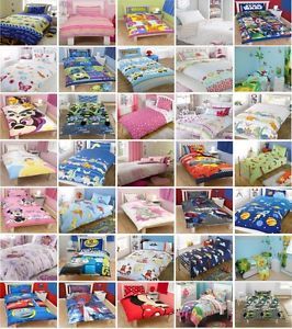 Childrens Kids Single Duvet Quilt Cover Bedding Sets Free P P