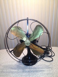 General Electric Antique Fan Brass Blades