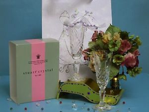 Stuart Crystal Chester Stemware Glasses Full Crystal Champagne Flutes NWT79USD