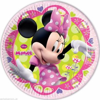 8 Disney Minnie Mouse Bow tique Toons Pink Party Disposable 23cm Paper Plates