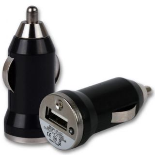 Mini Adaptador Cargador Mechero Coche Negro USB for Sony Ericsson Xperia ST15i