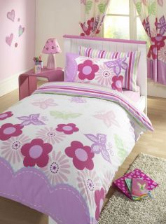 Girls Kids Single Duvet Cover Bedding Set Pink Sunny