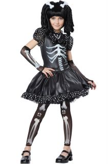 Bones Skeleton Girl Child Halloween Costume