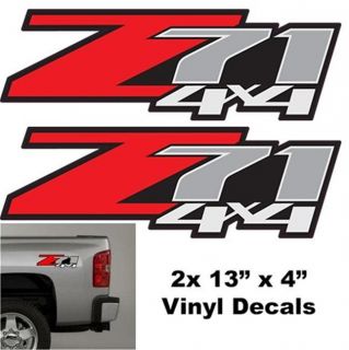 Pair 2 Z71 4x4 Vinyl Decal Truck Car Chevy Silverado GMC Sierra Sticker Parts