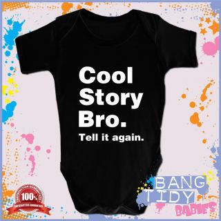 Cool Story Bro Funny Baby Grow Boy Girl Babies Clothing Cool Fun Gift