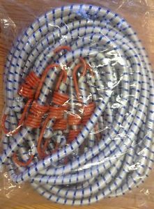Heavy Duty Bungee Cords Straps 12pc Set 72" 6ft Long Thick Tarp Tie Downs Bungi