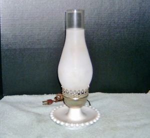 Milk Glass Hurricane Lamp Shade