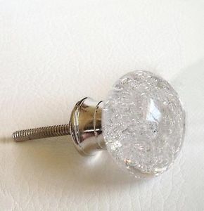 Clear Glass Bubble Cabinet Knobs Pulls Decorative Hardware