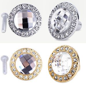 4pcs Clear Glass Crystal Diamond Sparkle Cabinet Drawer Door Pulls Knobs Handle