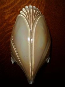 Cream Marbled Art Deco Pearl Glass Slip Shade Sconce Chandelier Shades