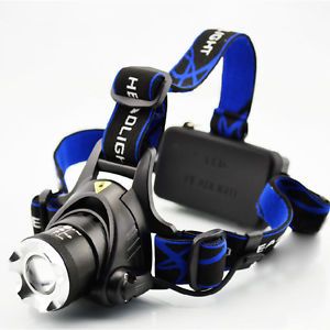 New 1800 Lumens CREE XM L T6 LED Zoomable Headlamp Headlight Head Lamp Charger