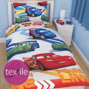 Disney Pixar Cars Speed Boys Kids Character Single Duvet Quilt Cover Bedding Set