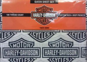 Harley Davidson 180 Count Bedding Sheet Set 4 Bedrooms Bikers Motorcycles Kids