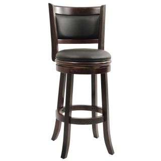 Swivel Stool Seat Chair Counter Adjustable Spin Kitchen Bar Table Leather Wood
