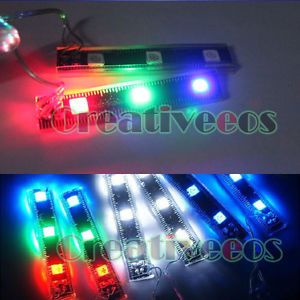 Car Motorcycle 5050 3SMD 12V Flexible Decorative LED Strobe Flash Strip Light
