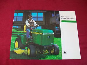 John Deere Tractor Brochure Model 430 Diesel Lawn and Garden Tractor Catalogue
