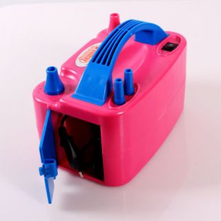 Electric Nozzle Portable Balloon Inflator Air Blower Pump Two Nozzle Portable