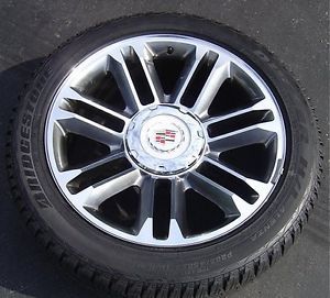 22" Cadillac Escalade Polish Platinum Rims Bridgestone Dueler 285 45 22 4680