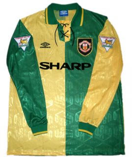 Umbro Manchester United Newton Heath Eric Cantona 7 Long Sleeve Football Shirt