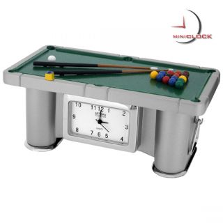 Miniature Clock Snooker Billiards Pool Table
