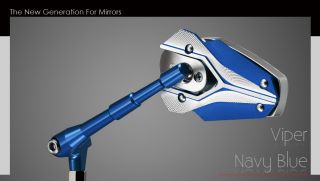 Navy Blue Mirrors for Custom Harley Davidson Sportster Iron 833 Low
