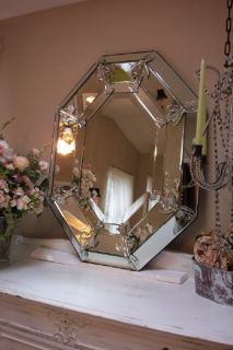 Venetian Glass Mirror Simple Classic Octagon Octagonal Art Deco Below Cost Sale