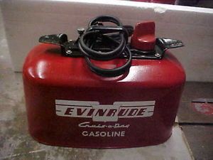 Vintage Johnson Evinrude 4 Gallon 2 Line Pressure Outboard Fuel Gas Tank Hose