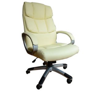New Modern Design Leather PU Office Chair Computer Chair Cream