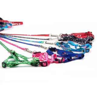 Adjustable Print Rope Small Pet Dog Cat Rope Lead Leash Harness Chest Strap 1cm